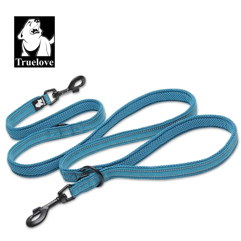 7 in 1 Multi-Function Adjustable Dog Lead Hand Free Pet Training Leash Reflective Multi-Purpose Dog Leash Walk 2 Dogs