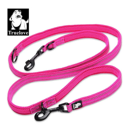 7 in 1 Multi-Function Adjustable Dog Lead Hand Free Pet Training Leash Reflective Multi-Purpose Dog Leash Walk 2 Dogs