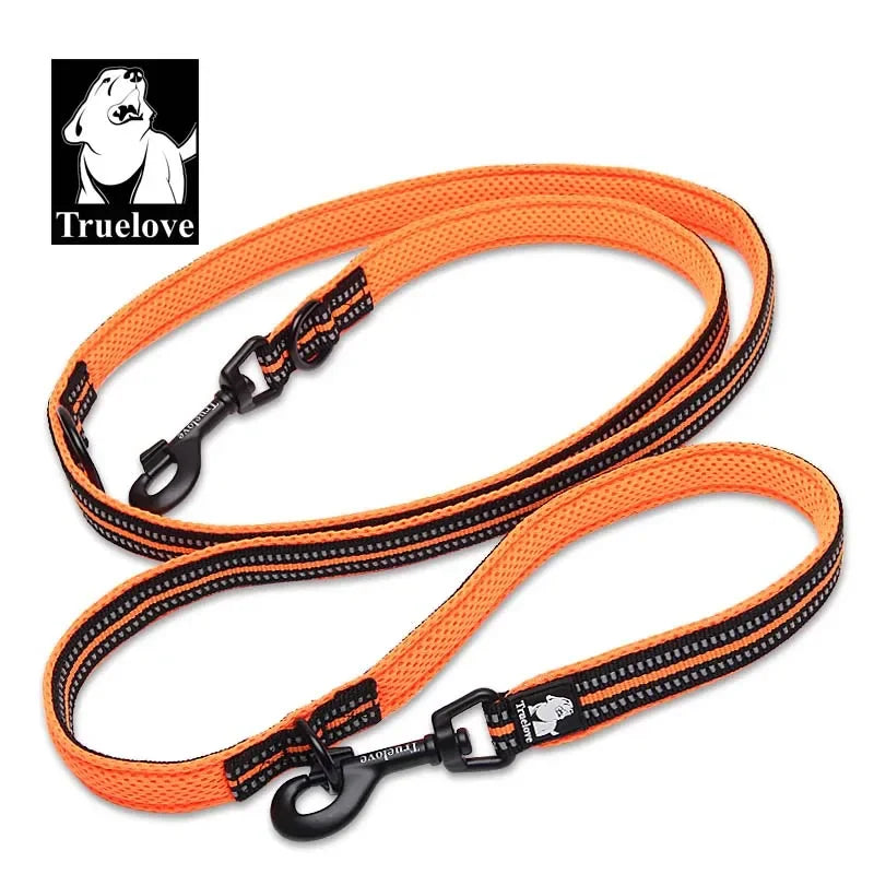 7 in 1 Multi-Function Adjustable Dog Lead Hand Free Pet Training Leash Reflective Multi-Purpose Dog Leash Walk 2 Dogs