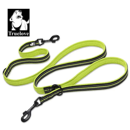 7 in 1 Multi-Function Adjustable Dog Lead Hand Free Pet Training Leash Reflective Multi-Purpose Dog Leash Walk 2 Dogs